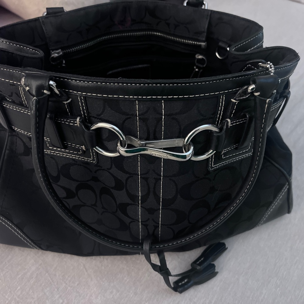 Coach Black Signature Shoulder Bag